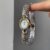 Chic Style Mother of Pearl Face Gold＆Silver Two-tone Bracelet Watch for Women