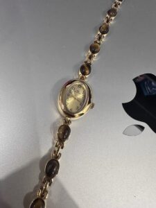 Vintage Natural Tiger's Eye Bracelet Women's Watch