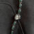 Vintage Green Jade Stone Silver Bracelet Women's Watch