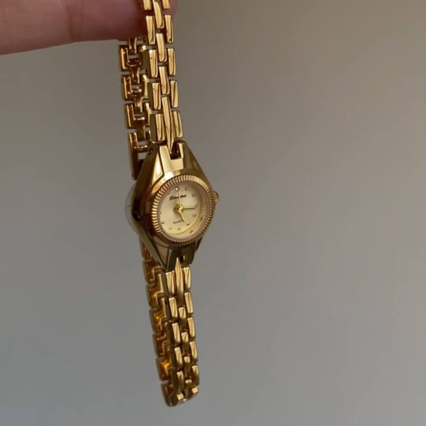 Dainty Gold Small Round Face Women's Watch
