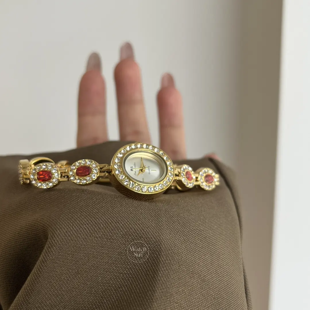 Women’s Vintage Red Cubic Zirconia Bracelet Watch