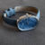 Minimalist Blue Mother of Pearl Face Leather Watch