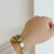 Chic Gold-Blue Mother of Pearl Bracelet Watch