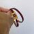 Chic Oval Face Red Leather Watch for Women