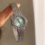 Dainty Blue Round Face Gold/Silver Bracelet Watch