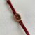 Minimalist Style Oval Face Red Leather Women‘s Watch