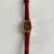 Minimalist Style Oval Face Red Leather Women‘s Watch