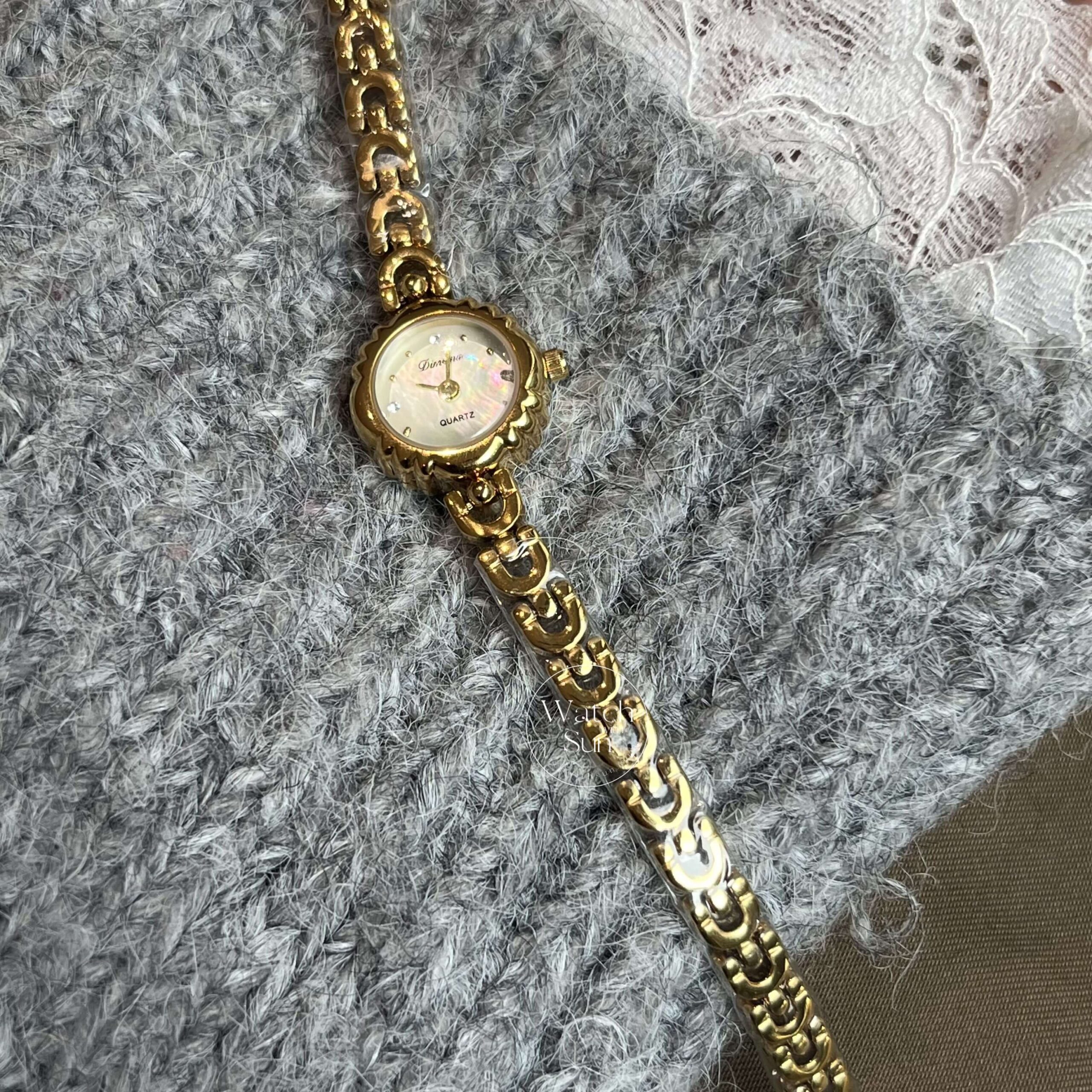 Vintage Inspired Small Dainty Gold Laides Watch