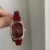 Minimalist Style Oval Face Red Leather Women‘s Watch