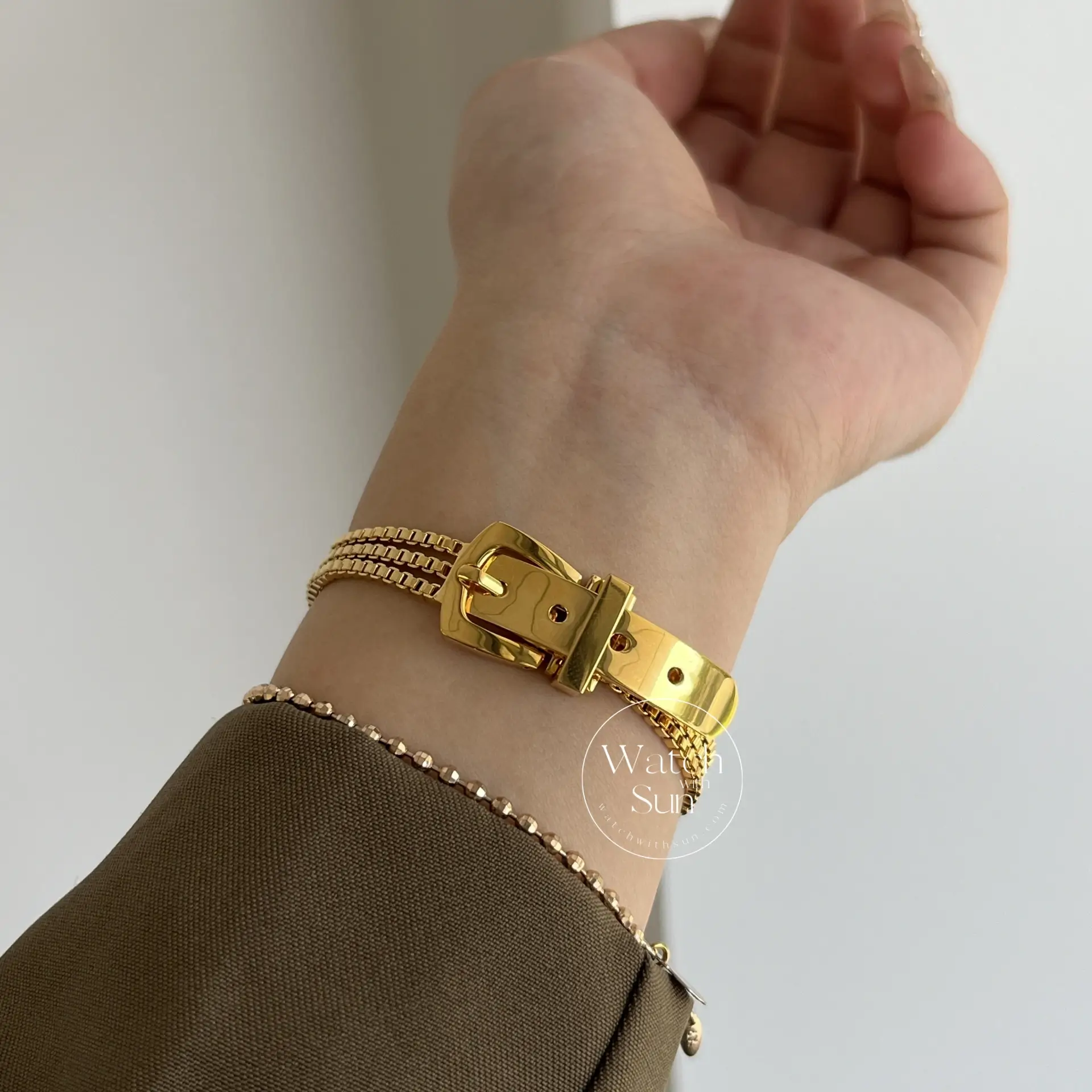 Minimalist Oval Big Face Thin Chain Bracelet Watch