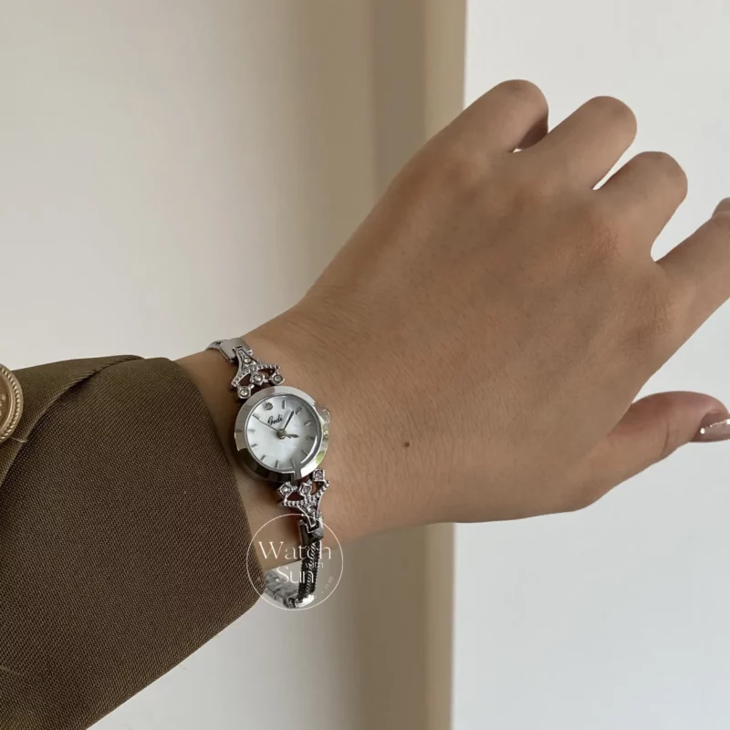 Chic Round Small Face Silver/Gold Thin Bracelet Watch