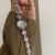 Vintage Round Blue/Purple Cat's Eye Bracelet Watch