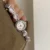 Vintage Round Blue/Purple Cat's Eye Bracelet Watch