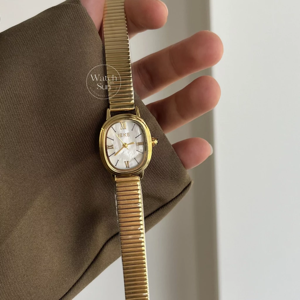 Women's Mother Of Pearl Watch Purple Swarovski Leather