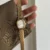 Women’s Classic Gold Oval Mother of Pearl Bracelet Watch