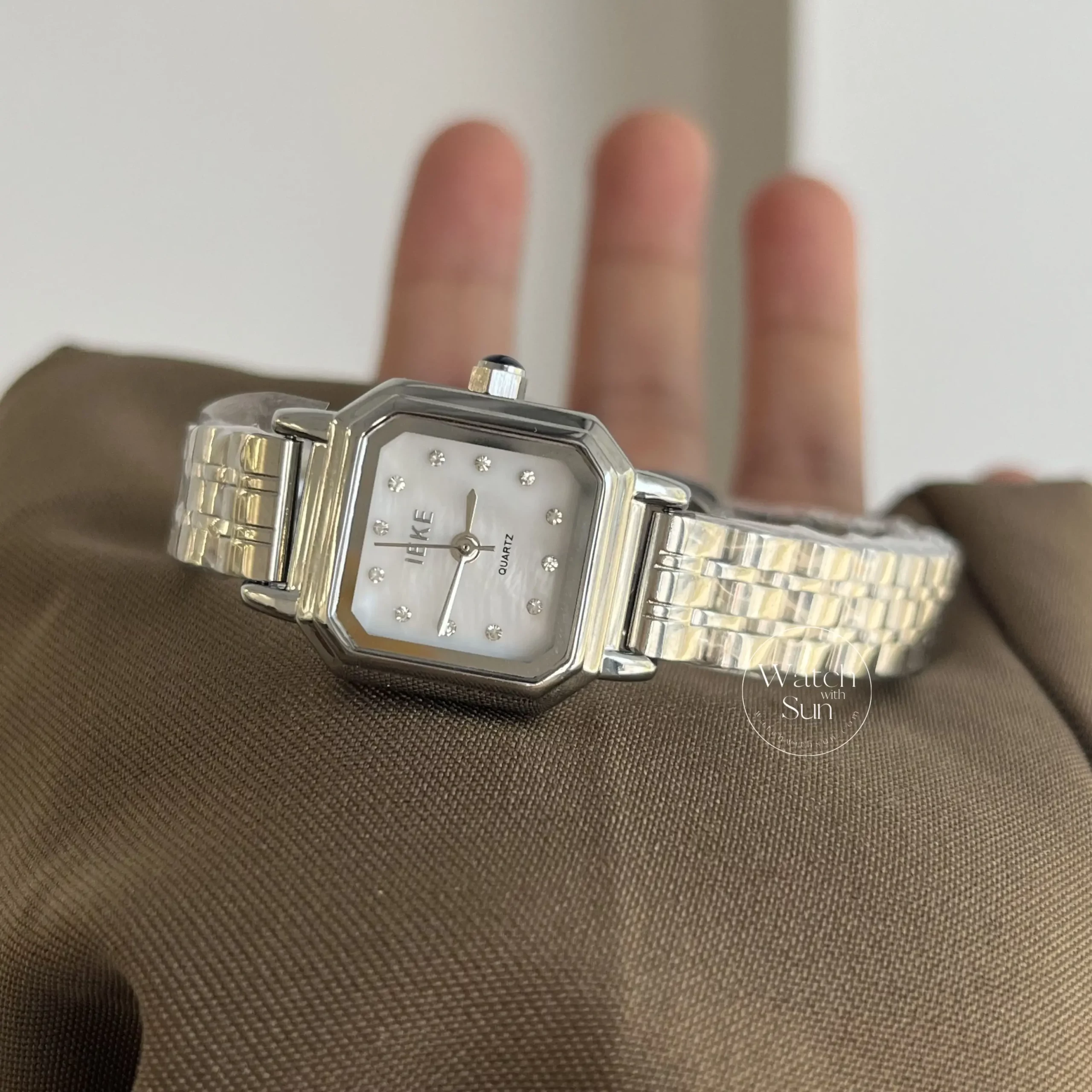 Minimalist Square Face Silver Stainless Steel Laides Watch