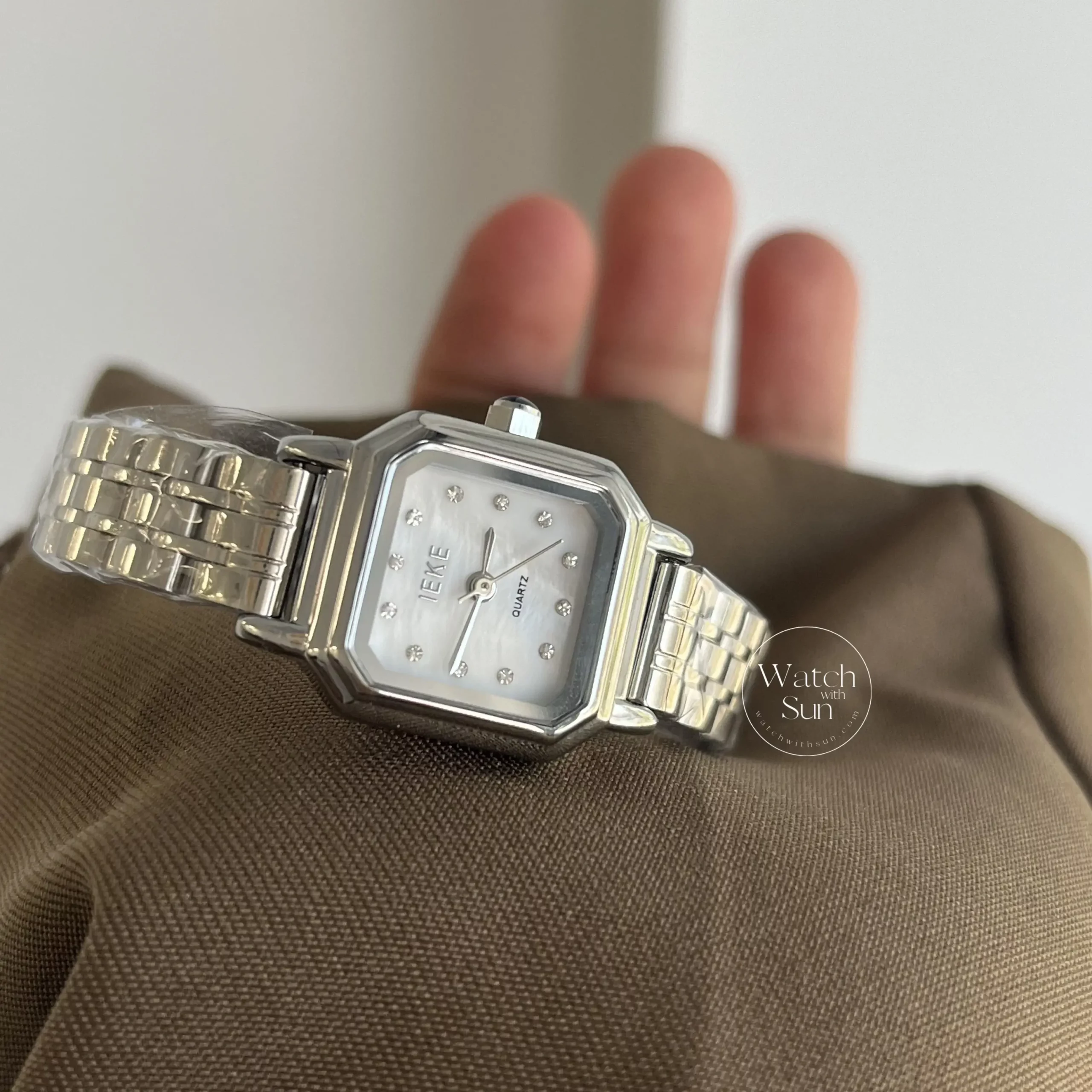 Minimalist Square Face Silver Stainless Steel Laides Watch