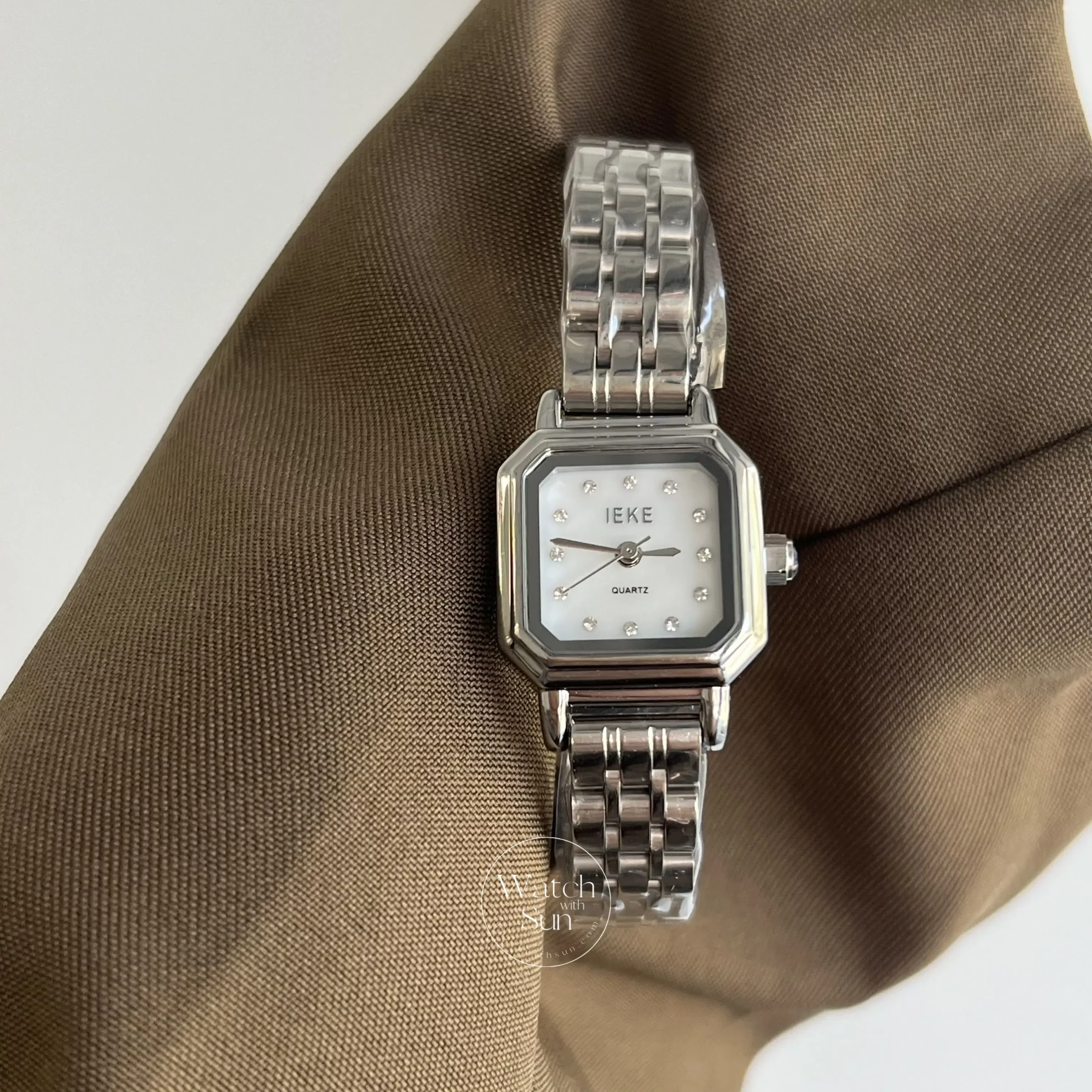 Minimalist Square Face Silver Stainless Steel Laides Watch