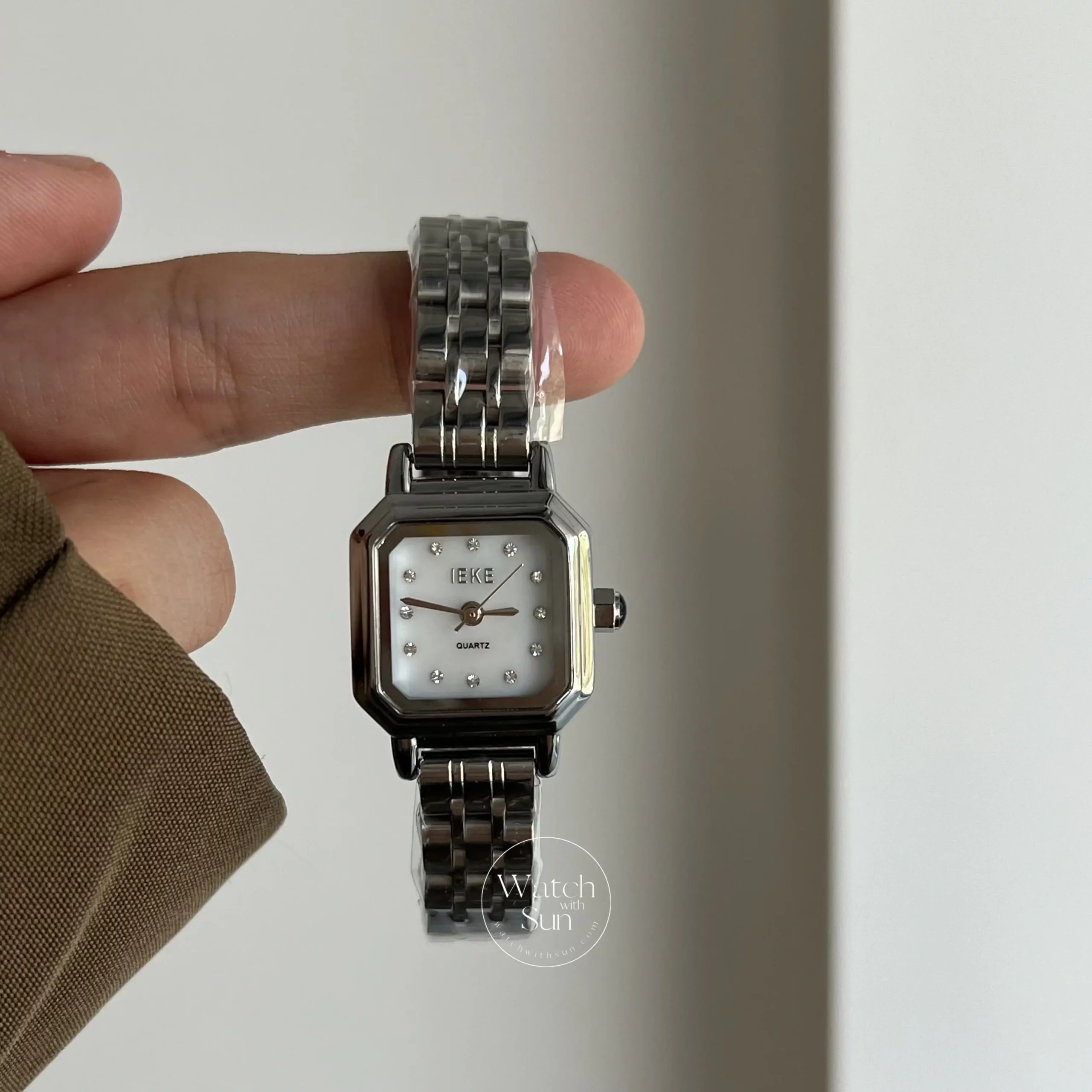 Minimalist Square Face Silver Stainless Steel Laides Watch