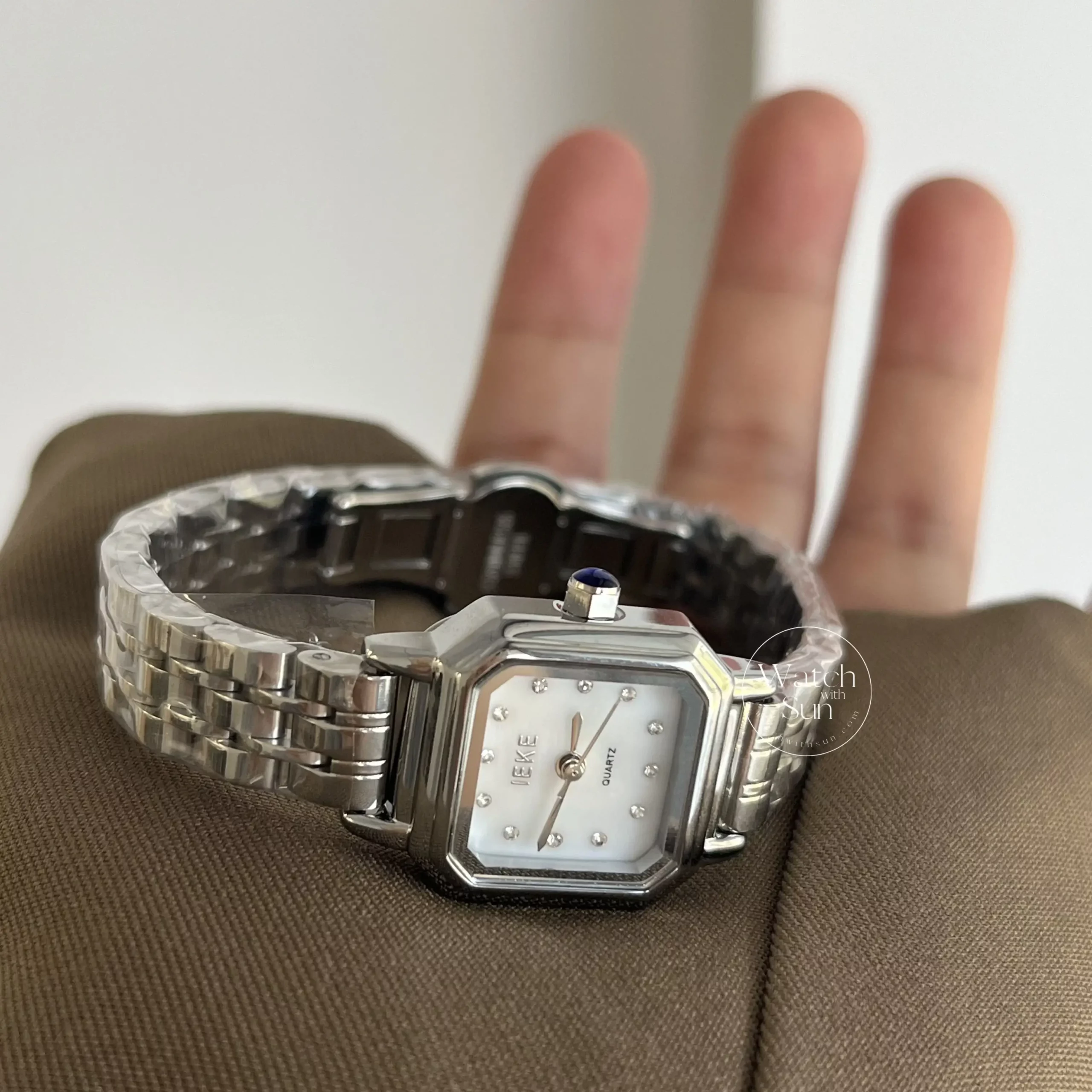 Minimalist Square Face Silver Stainless Steel Laides Watch