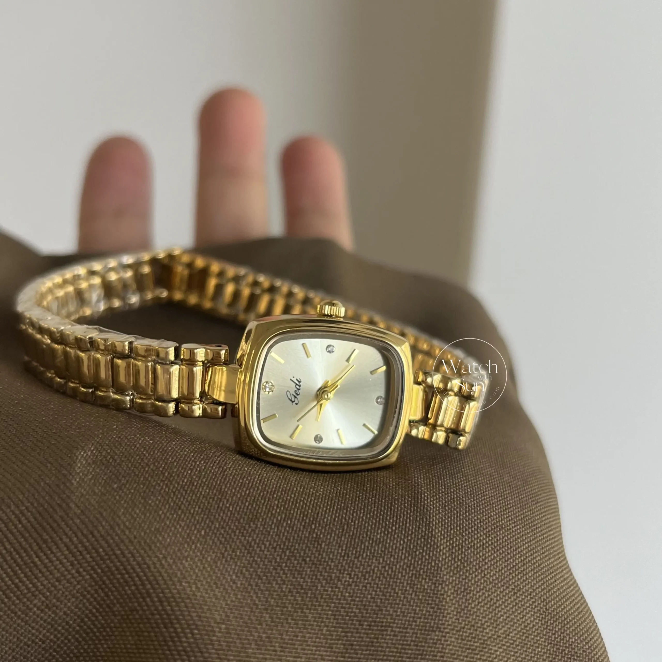 Dainty Gold Watch Women Small Gold Watches Ladies Square