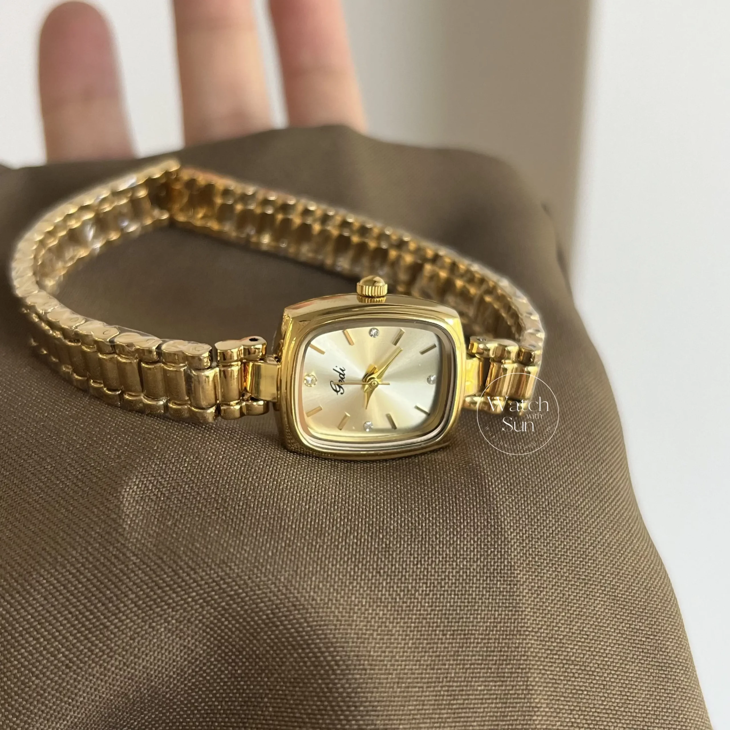 Dainty Gold Watch Women Small Gold Watches Ladies Square