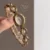 Oval Face Tiger's Eyes Stone Gold Bracelet Watch