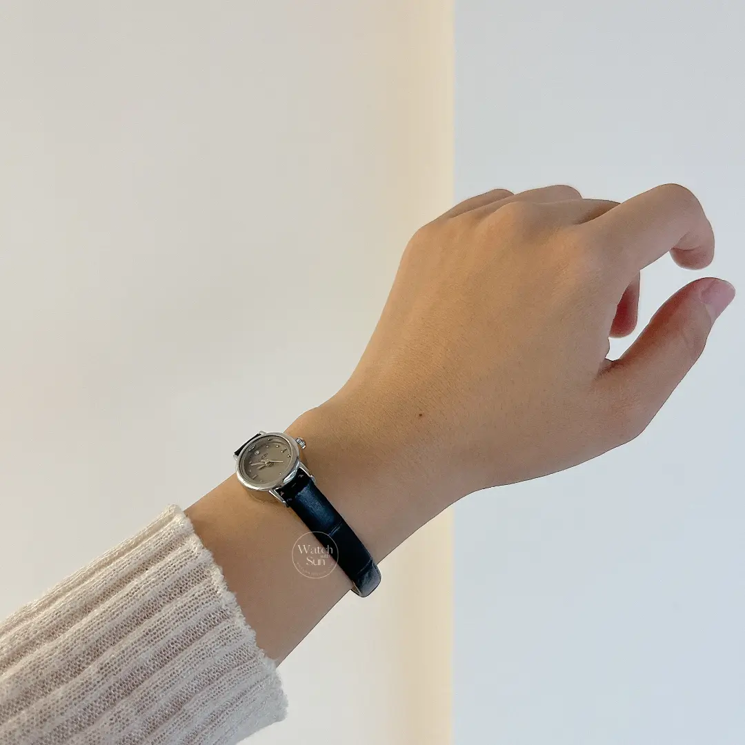 Minimalist Small Face Black/Brown Leather Watch