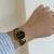 Minimalist Round Roman Numeral Dial Brown Leather Watch