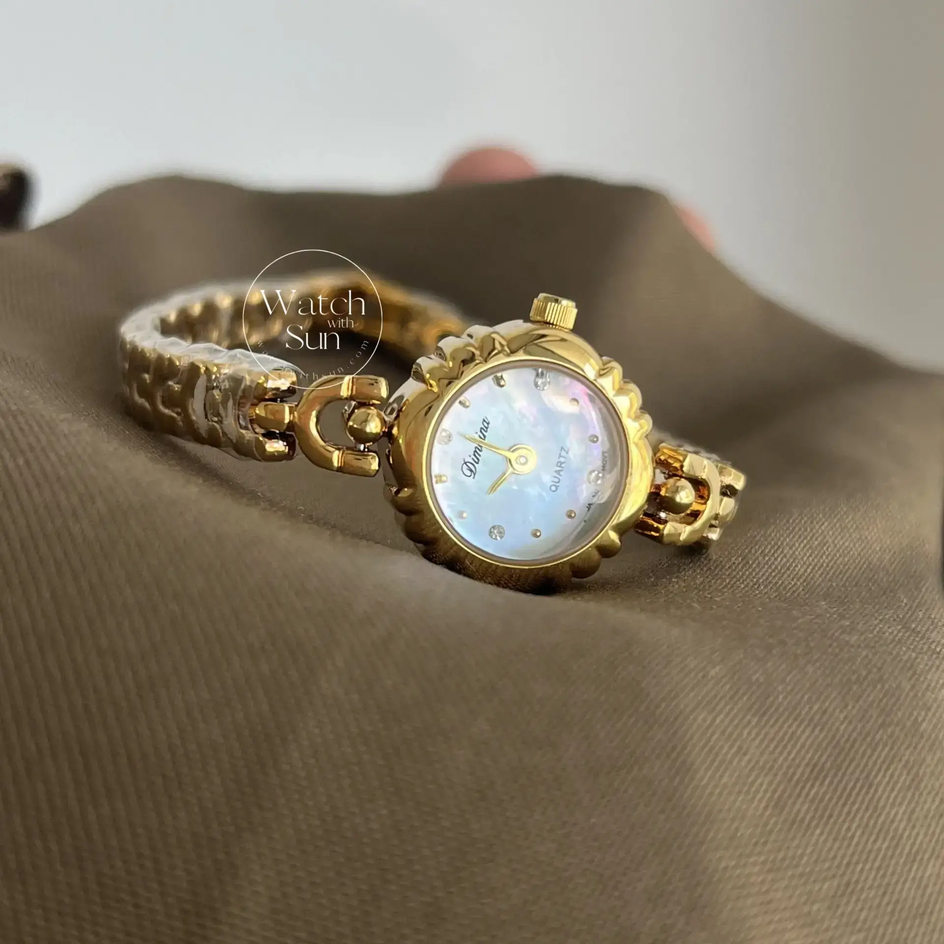 Vintage Inspired Small Face Dainty Gold Laides Watch