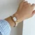 Women’s Classic Gold Oval Mother of Pearl Bracelet Watch