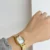Women’s Classic Gold Oval Mother of Pearl Bracelet Watch