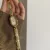 Beige Mother of Pearl Dial Watch Green Jade Bracelet Gemstone Watch for Women