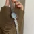 Oval Blue Mother of Pearl Watch Silver Ladies Watch