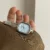Oval Blue Mother of Pearl Watch Silver Ladies Watch