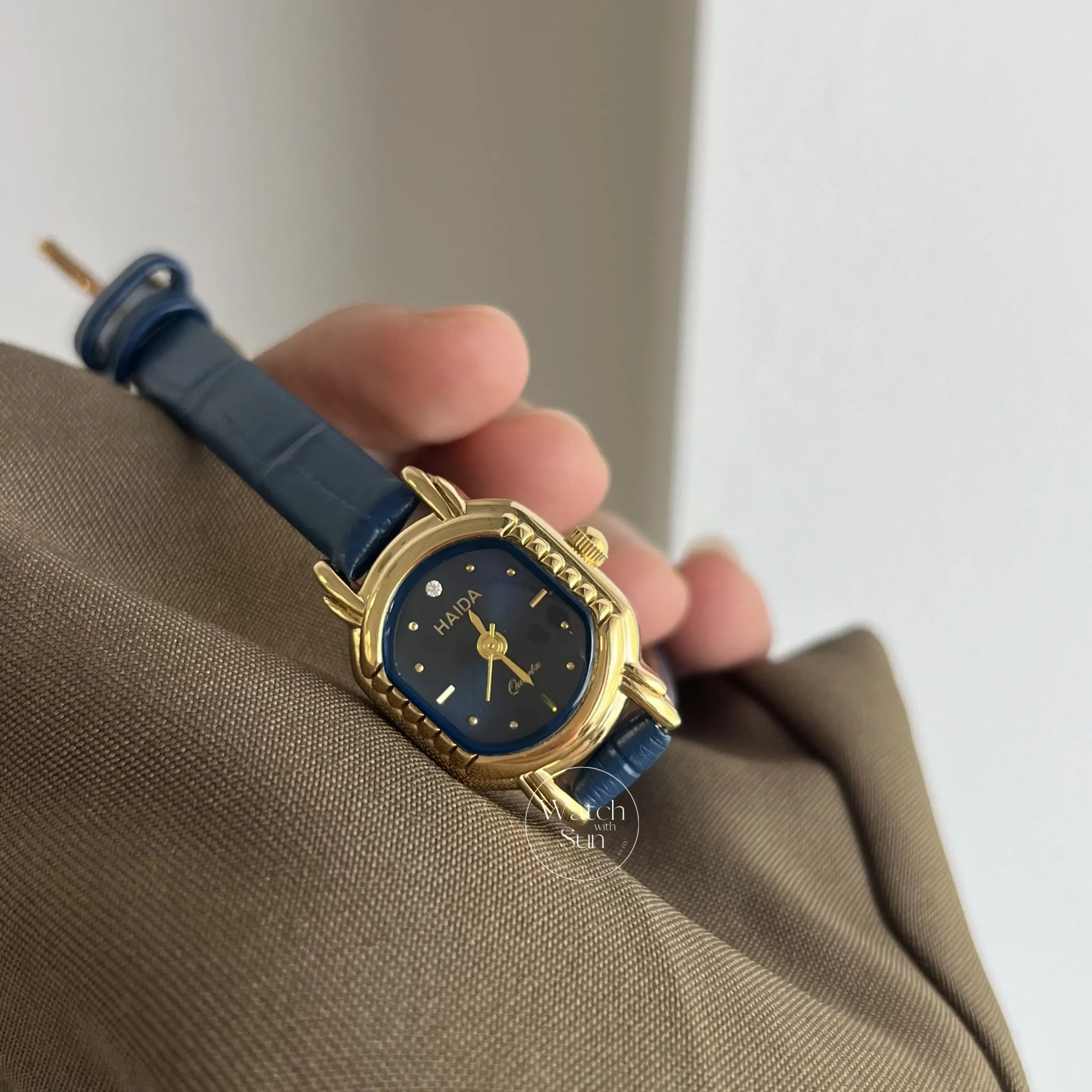 Small Ladies Watch Vintage Womens Blue Strap Watches