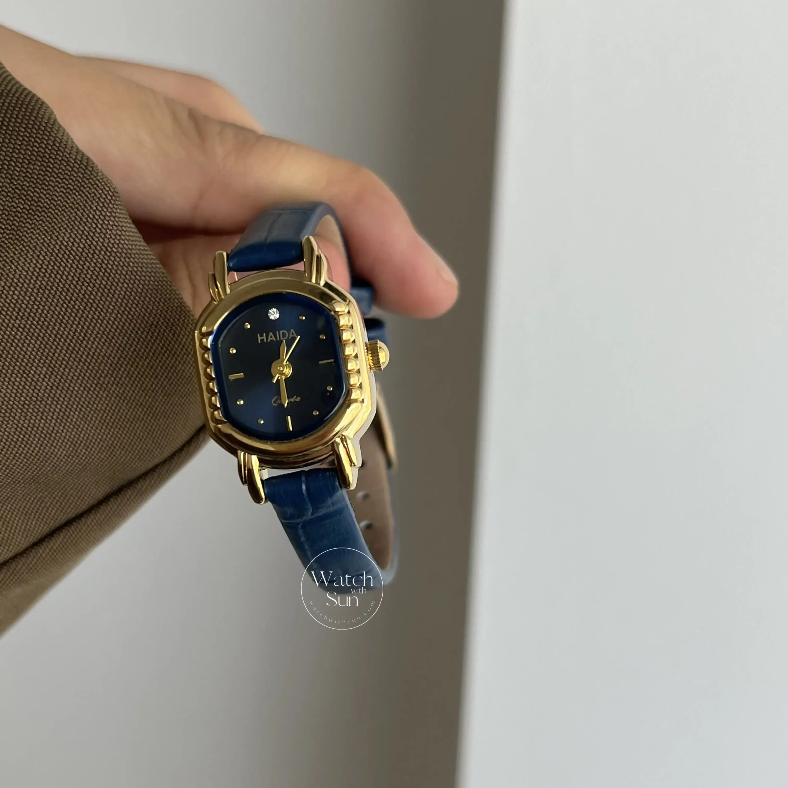 Small Ladies Watch Vintage Womens Blue Strap Watches