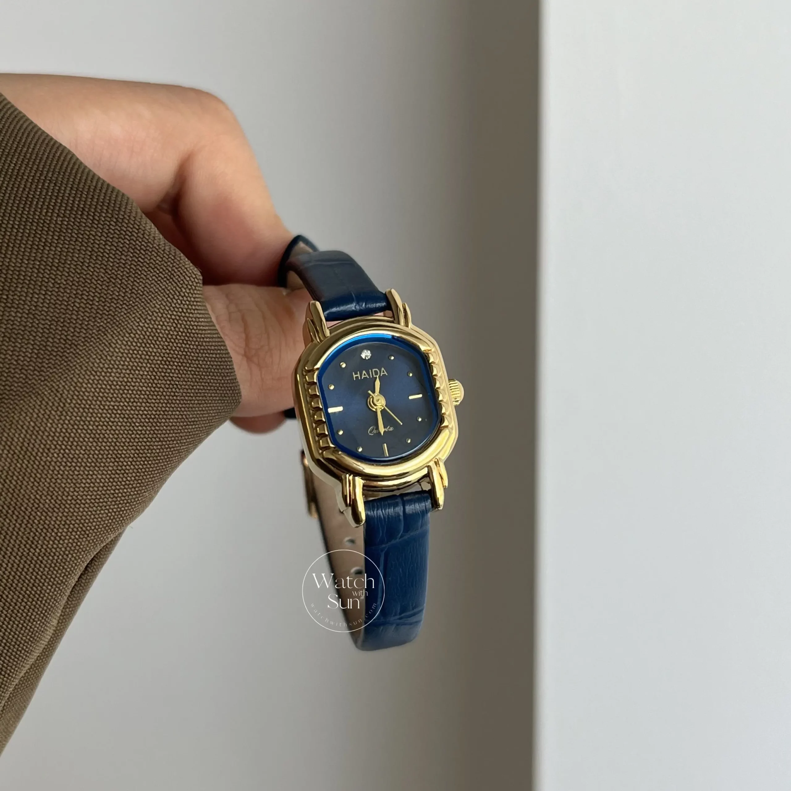 Small Ladies Watch Vintage Womens Blue Strap Watches