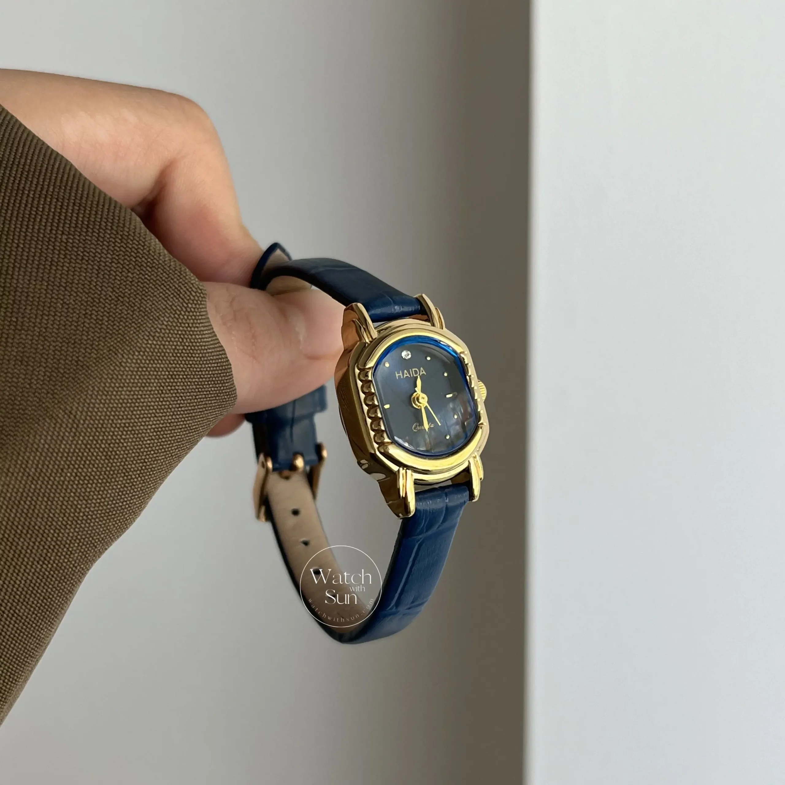 Small Ladies Watch Vintage Womens Blue Strap Watches