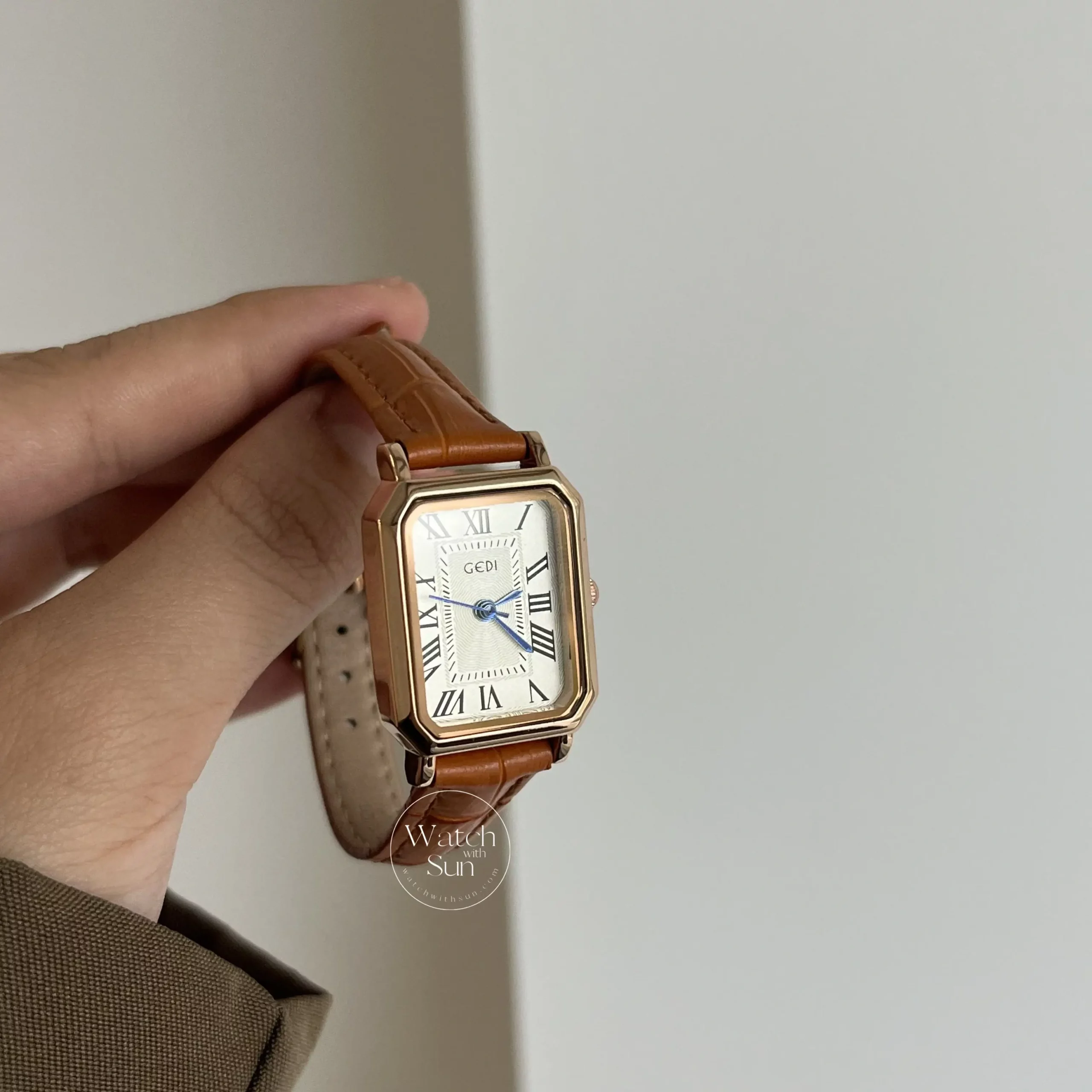 Vintage Gold Ladies Watch Orange Strap Watches