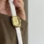 Dainty Gold Ladies Leather Strap Watches for Women