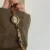 Vintage Gold Watch Mother of Pearl Dial Colorful Nature Stone Bracelet Watch