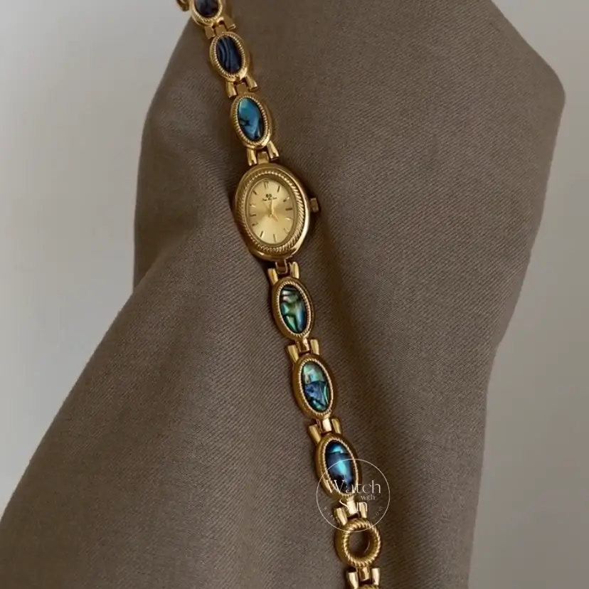 Vintage Watches for Women Natural Abalone Shell Bracelet Watch
