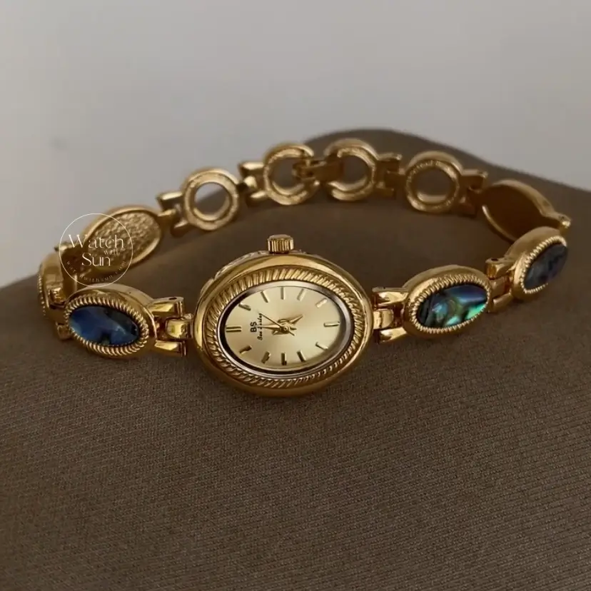 Vintage Watches for Women Natural Abalone Shell Bracelet Watch