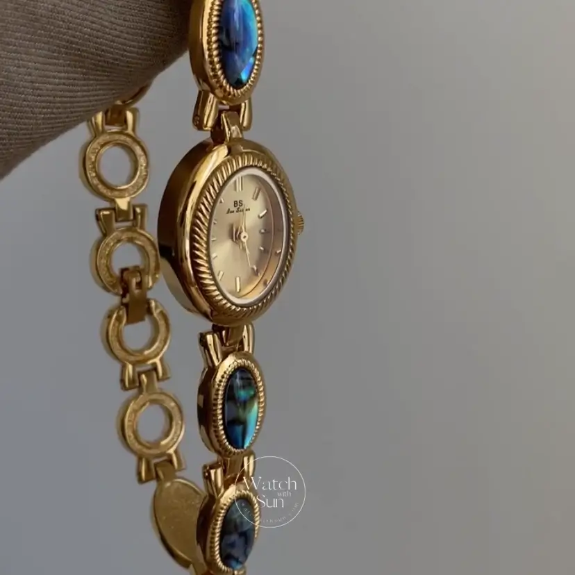 Vintage Watches for Women Natural Abalone Shell Bracelet Watch