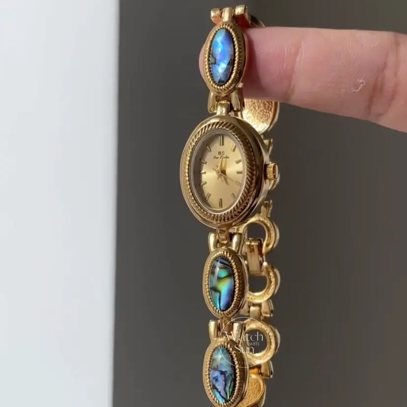 Vintage Watches for Women Natural Abalone Shell Bracelet Watch