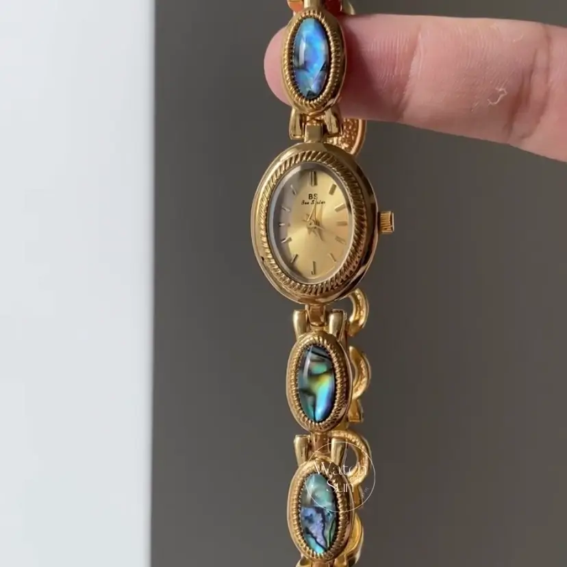 Vintage Watches for Women Natural Abalone Shell Bracelet Watch
