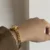 Small Face Gold Oval Watch Mother of Pearl Women’s Watch