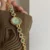 Green Mother of Pearl Dial Gold Watch Natural Turquoise Bracelet Watches