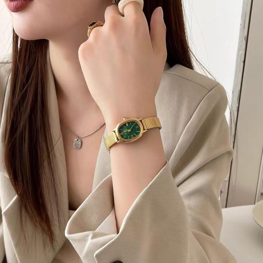 Vintage Gold/Silver Square Face Bracelet Watch

